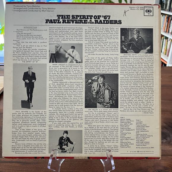 Paul Revere & The Raiders The Spirit Of '67 Vinyl LP 1966 Columbia CL 2595 Mono - Picture 11 of 12